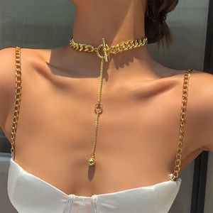 New 18k gold plated luxury necklace